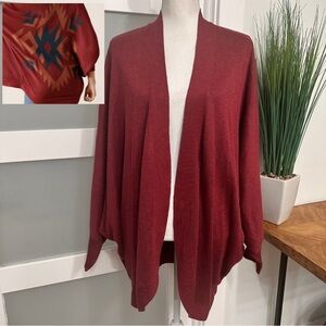 Ariat Burnt Russet Terra Cardigan Sweater Open Front SZ XXL Southwestern NWT